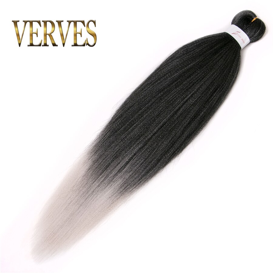 VERVES-Extensions de tresses Jumbo, 26 pouces, tresses synthétiques ombrées et 100 et g/pièce, tresses en Fiber résistantes à la chaleur