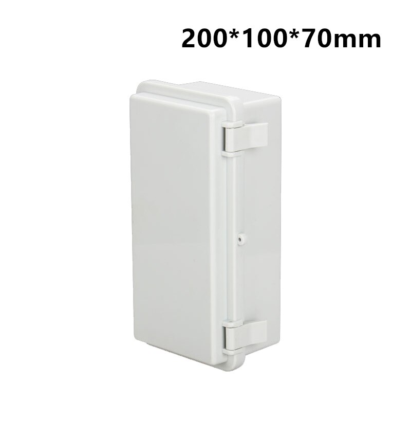 ABS Waterproof Plastic Enclosure With Hasp Electrical Distribution Box Electrical Junction Box Outdoor Sealed Switch Power Case: 200-100-70-N