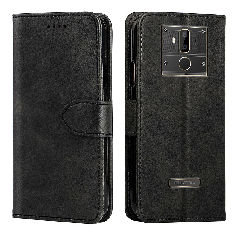 SRHE Cover For Oukitel K7 Case Flip Leather Luxury Silicone Magnet Wallet On Case For Oukitel K7 Cover Cases Capa: Black