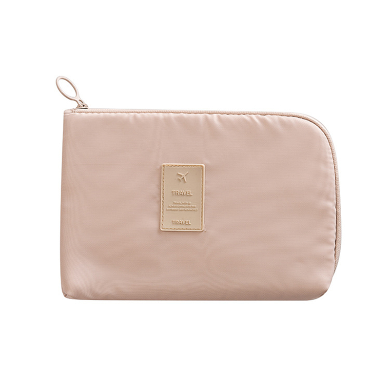 Borse di archiviazione per prodotti digitali multifunzione caricabatterie da viaggio linea dati organizzatore per cuffie borsa cosmetica accessori da viaggio: Beige