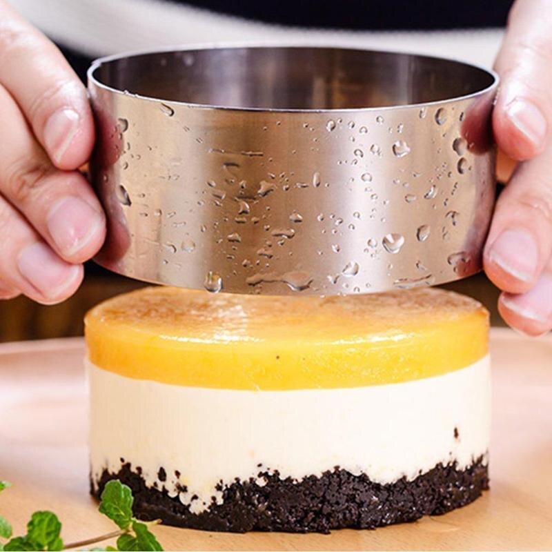 Steel Mould For Baking Dish DIY Bakeware Tools Cupcake Salad Dessert Die Mousse Ring Cake Cheese Tool