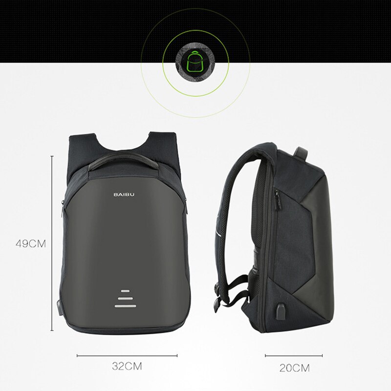 anti-diefstal Externe USB lading poort voor 16 Inch laptop rugzak mannen rugzak school rugzak tas
