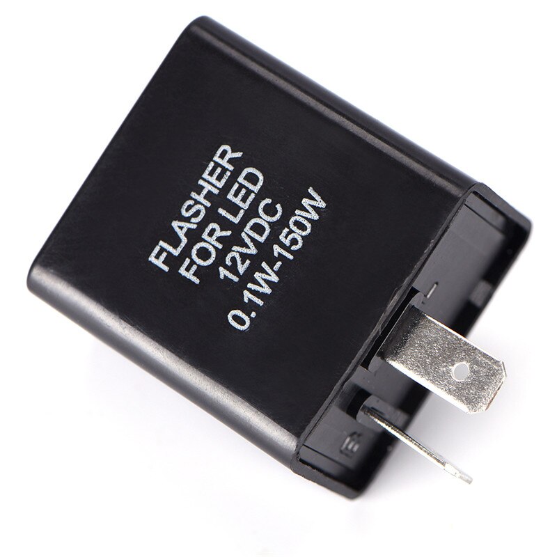2 Pin Auto Motorfiets Led Flasher Relais 12V Universele Elektronische Verstelbare Freauency Led Richtingaanwijzer Blinker Flasher Relais