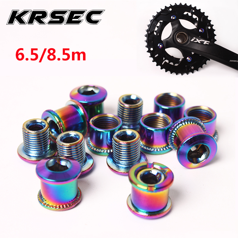 Krsec 5 stuks mtb kettingbladbouten 8.5mm 6.5mm fiets kettingblad sliver crew mountainbike racefiets crank schroef schijf fietsonderdelen