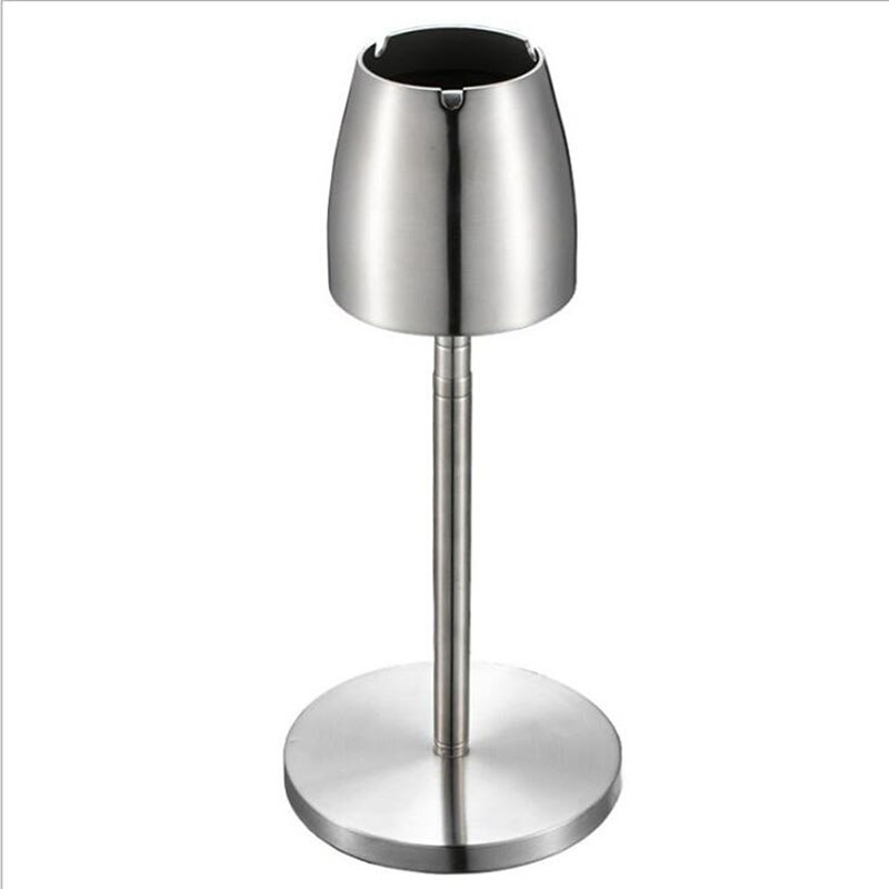 Zilver Rvs Telescopische Roterende Asbak Creatieve Bar Ktv Asbak Draagbare Winddicht Asbak
