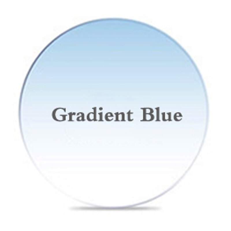 1.61 Index Single Vision Aspheric Gradient Lens Prescription Myopia Presbyopia Eye Glasses Lens Anti-Reflective UV400 RS610: Gradient Blue
