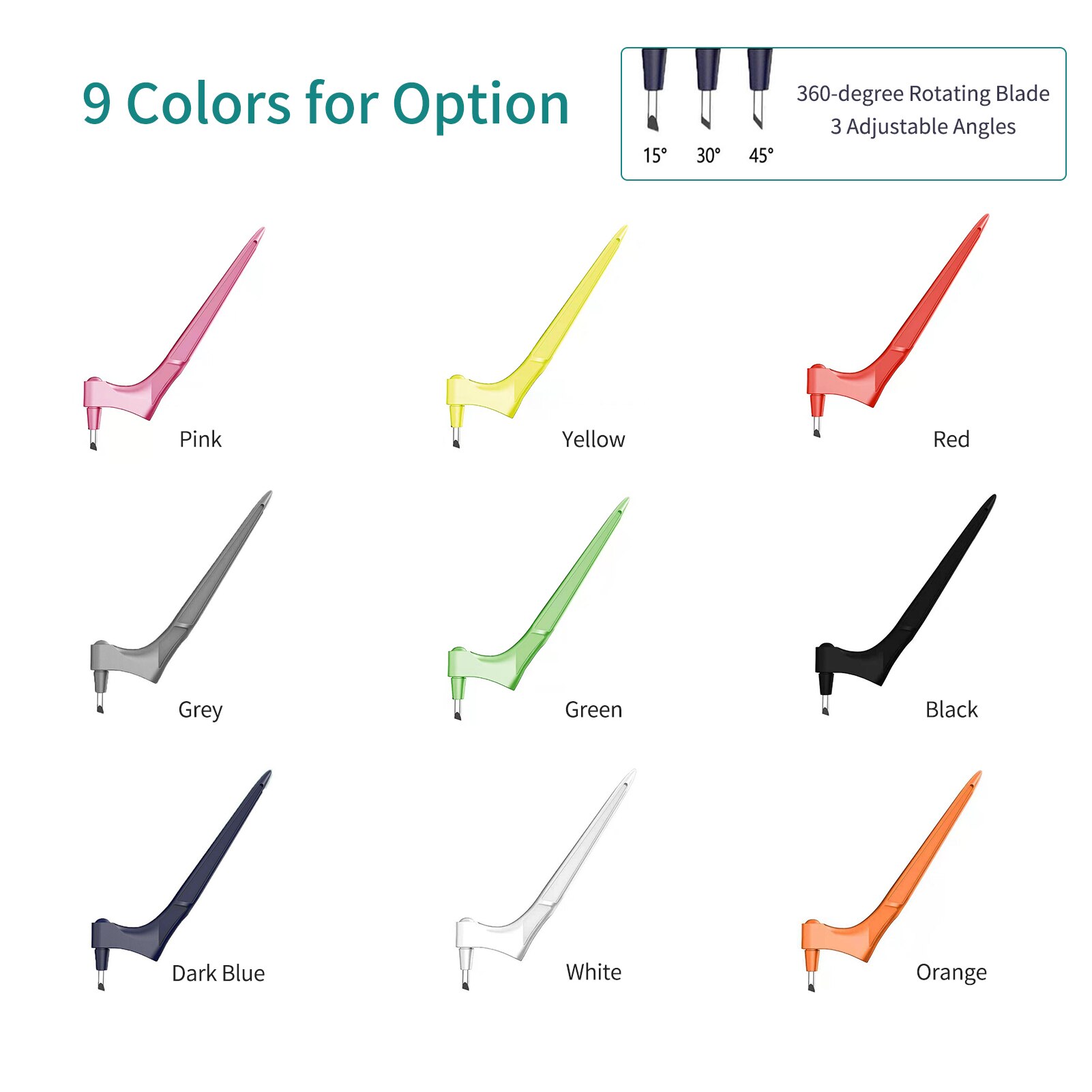 Stainless Steel Craft Knife Precision Craft Cutting Tools 360 Degree Rotating Blade Handheld Craft Cutter Three Different Angle