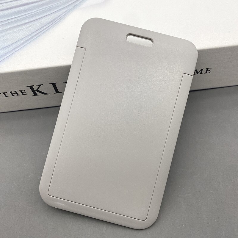 Plastic Kaart Cover Sleeve Bag Id Badge Case Bank Credit Card Badge Holder Wallet Pouch School Student Kantoorbenodigdheden: Grey