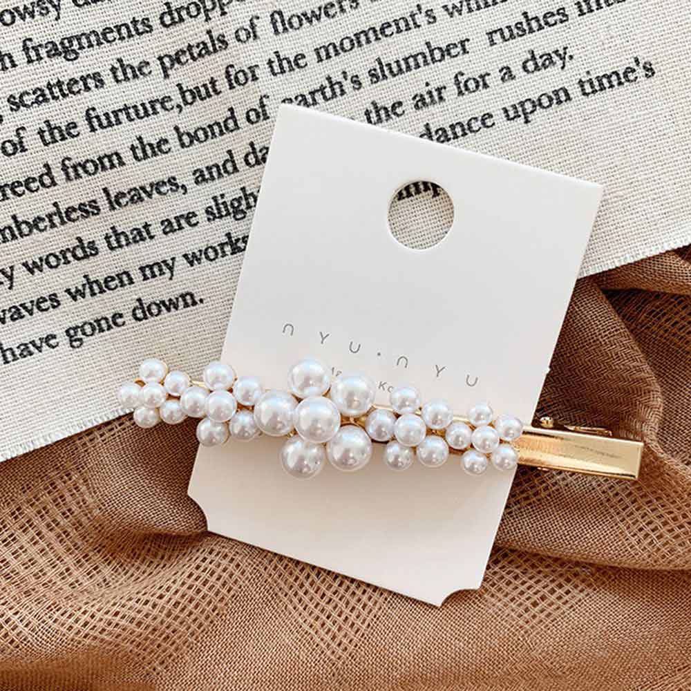 1/2PC Perle Metall Haarspangen Frauen Haar Clip Haarnadel Mädchen Haarnadeln Haarspange Hairgrip Bobby Stift Haar Zubehör neue: 2