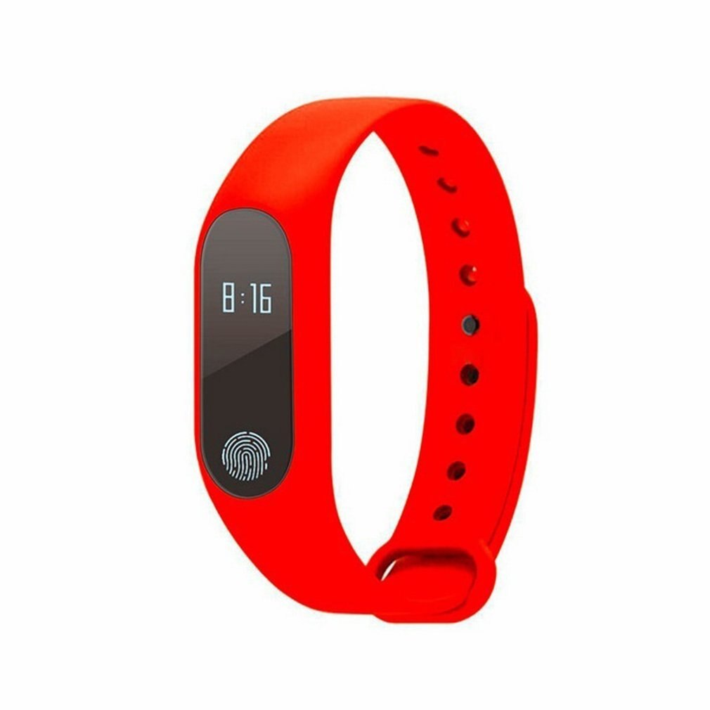 0.42 Inch OLED Screen APP Message Reminder Smart Watch Fitness Tracker Heart Rate Monitor Smart Wrist Watch: red