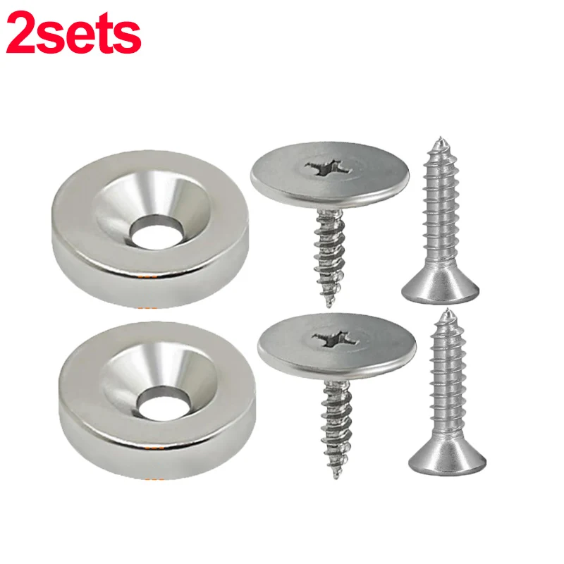 Cabinet Door Magnet Catches Round Metal Magnetic for Wardrobe Hidden Closing Magnetic Door Catch Closer for Furniture Hardware: Chrome