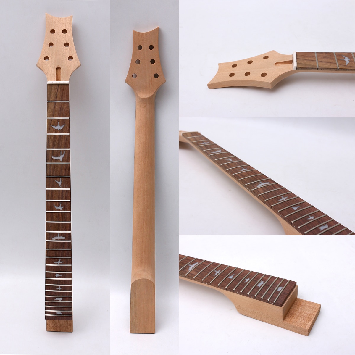 Fit Diy Electric Guitar Neck 24fret 25.5''inch 648mm Mahogany+Rosewood fingerboard Guitar Project Unfinished