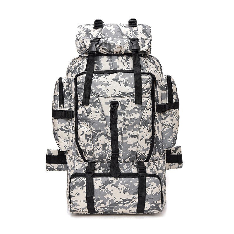 60L Zaino di Grandi Dimensioni Capacità sacchetto Multifunzionale Impermeabile Militare Dello Zaino Dello Zaino escursione Viaggi Zaini Mochila Militar borse: Grigio chiaro