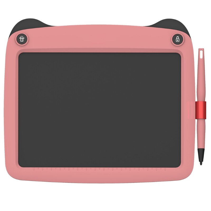 HX6A Cartoon LCD Writing Tablet 9 ”Electronic Graphics Drawing Pads, Drawing Board eWriter, Digital Handwriting Doodle Pad: Pink