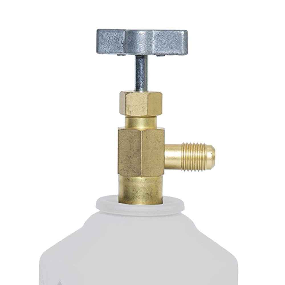 1pc 60*35mm 1/4 gängad adapter r -134a kylmedelsburk utmatning flask kranöppnare ventil