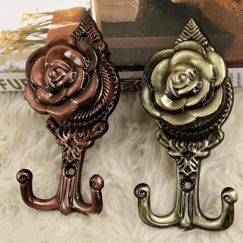 2pcs! Retro rose door wall Tassel hooks holder hanger curtain accessories home decoration.