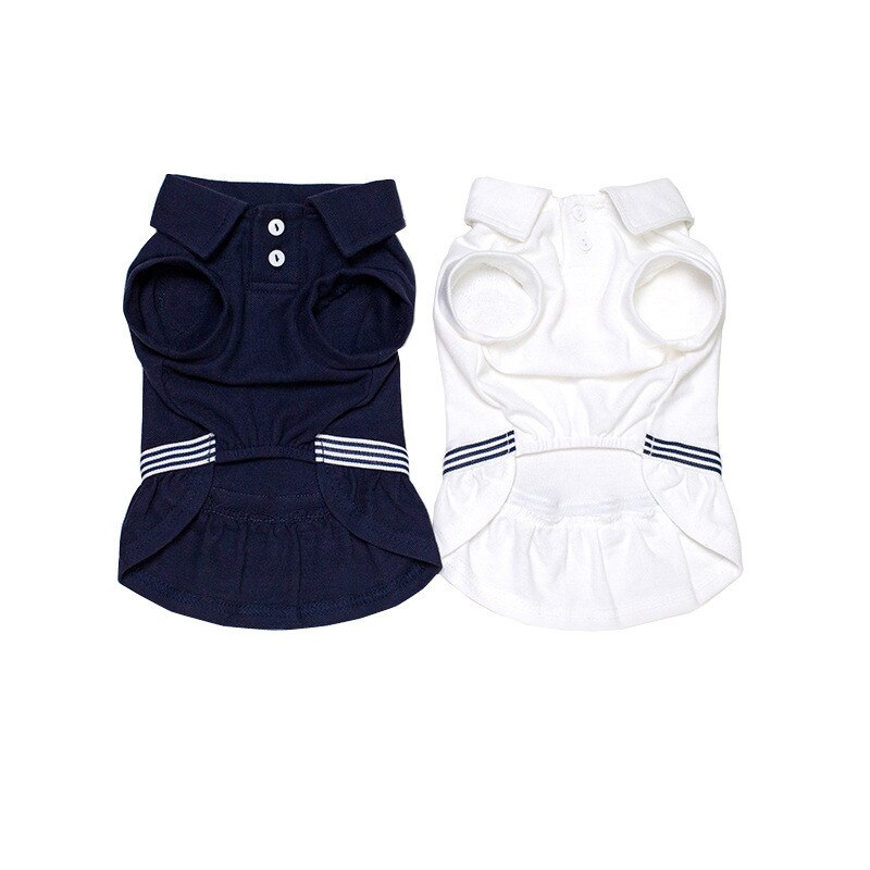 Huisdier Kleding Revers Marine Outfit Hond Kleding Mode Boog Teddy Hond Kleren