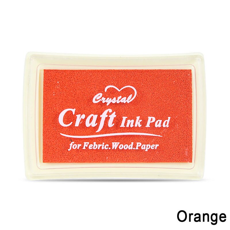 Blekkpute barnehåndverk oljegradient fargebasert gjør-det-selv blekkpute gummistempler papir scrapbooking 15 farger blekkpad fingermaling: Oransje