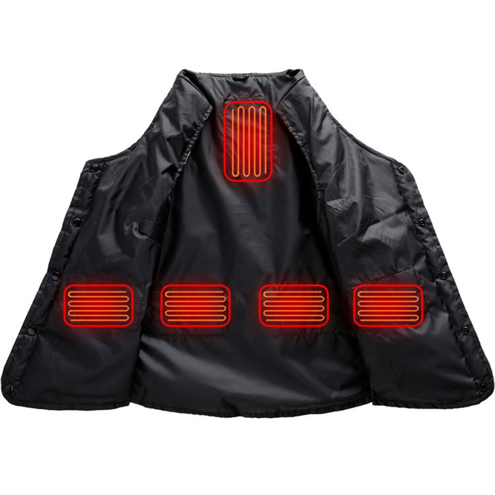 5 warm Electric heated vest intelligent heating jacket female vest heating woman Mountaineering vest usb heated outdoor clothes