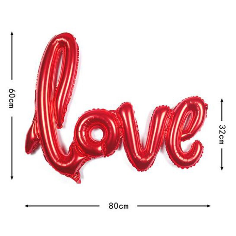 40 tommer kærlighedsbrev ballon romantisk valentinsdag goom brud kærlighedskugle til fest jubilæum begivenhed dekoration bryllupsballon