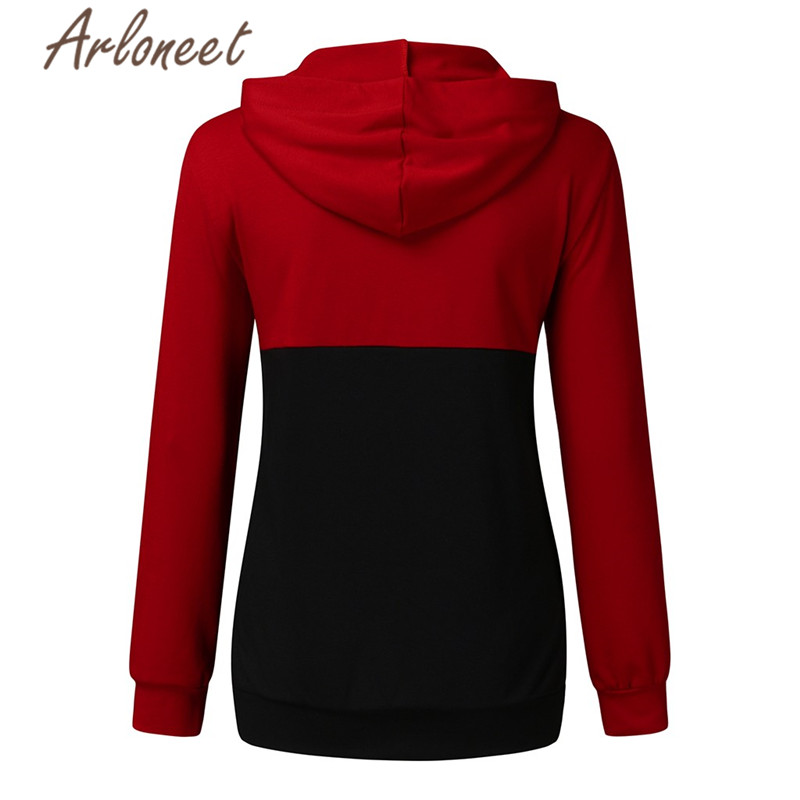 ARLONEET Clothes Women Hooded Sweatershirt Maternity Tops Zipper Loose Nursing Sweatershirt Long Sleeve Winter Pregnant Clothes
