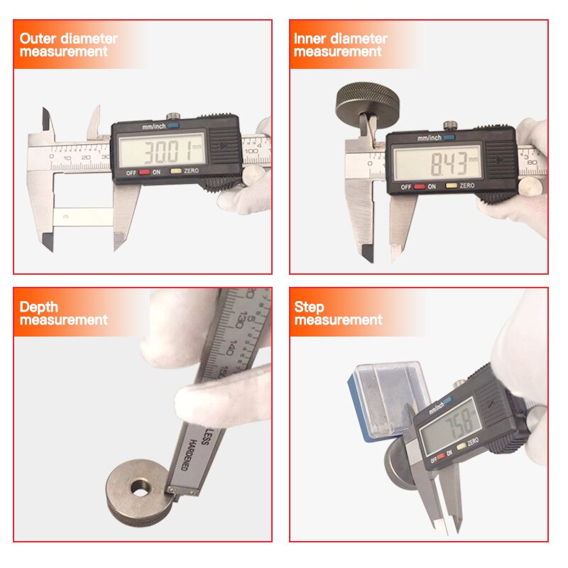 Hardened Stainless Steel0-150 200 300mm Digital Caliper Vernier Caliper Micrometer Electronic Vernier Caliper Measuring Tool