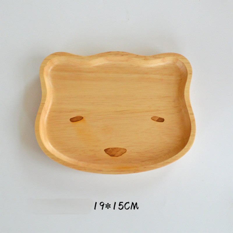 Dessin animé mignon animaux plaque en bois cuisine créative enfants aiment les plats en bois