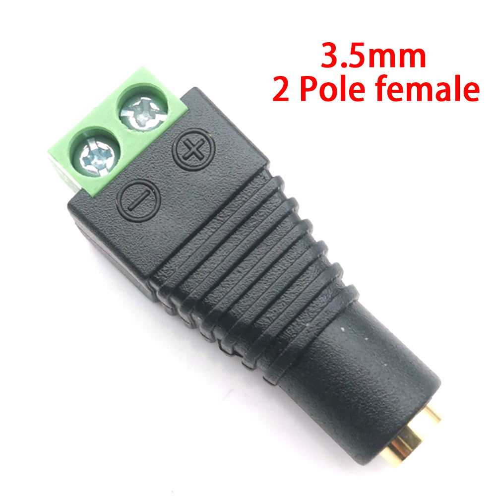 3.5mm 2/3/4 pole stekker/vrouwelijke schroef terminal socket mono/stereo connector 3.5mm 1/8 Inch hoofdtelefoon audio-ingang adapter: Roze / bundel 3