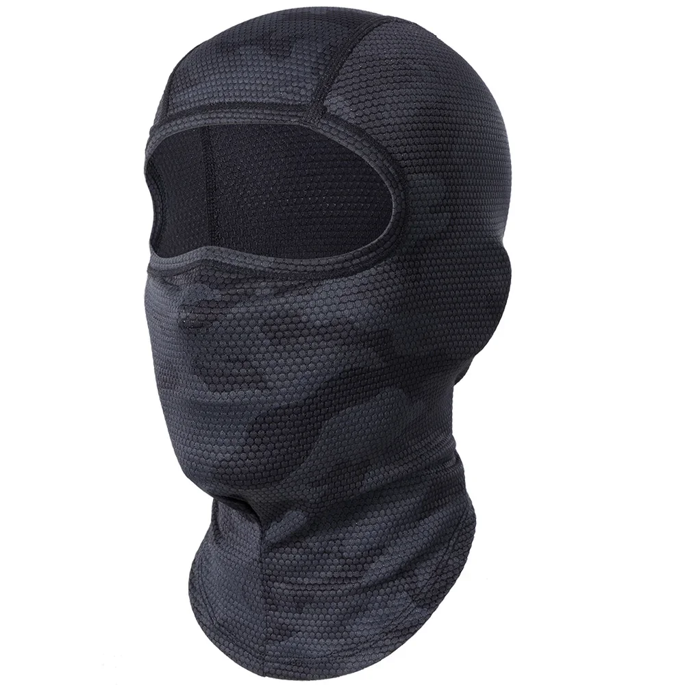 Ciclismo rosto cheio balaclava máscara facial de resfriamento respirável gelo seda wicking absorvente chapelaria para capacete da bicicleta equitação engrenagem: Cinza claro