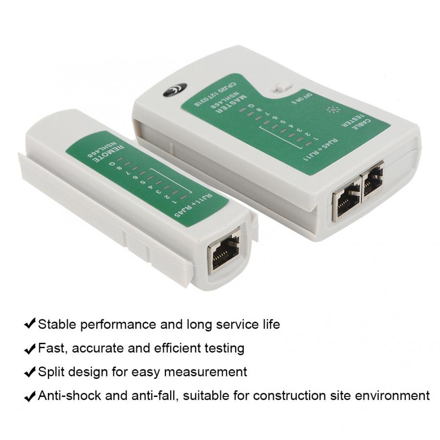 Yg468 multifunktionel  rj45+rj11 kabeltester hurtig nøjagtig test netværk telefon ledning test værktøj afbryder finder