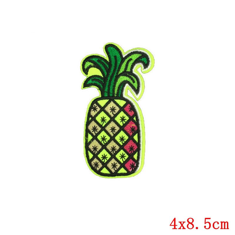 Ananas Geborduurde Ijzer Op Patch Kleding Diy Creatieve Badges Jackfruit Patches Voor Kleding Rugzak Cowboy Jas Stickers F: 0274