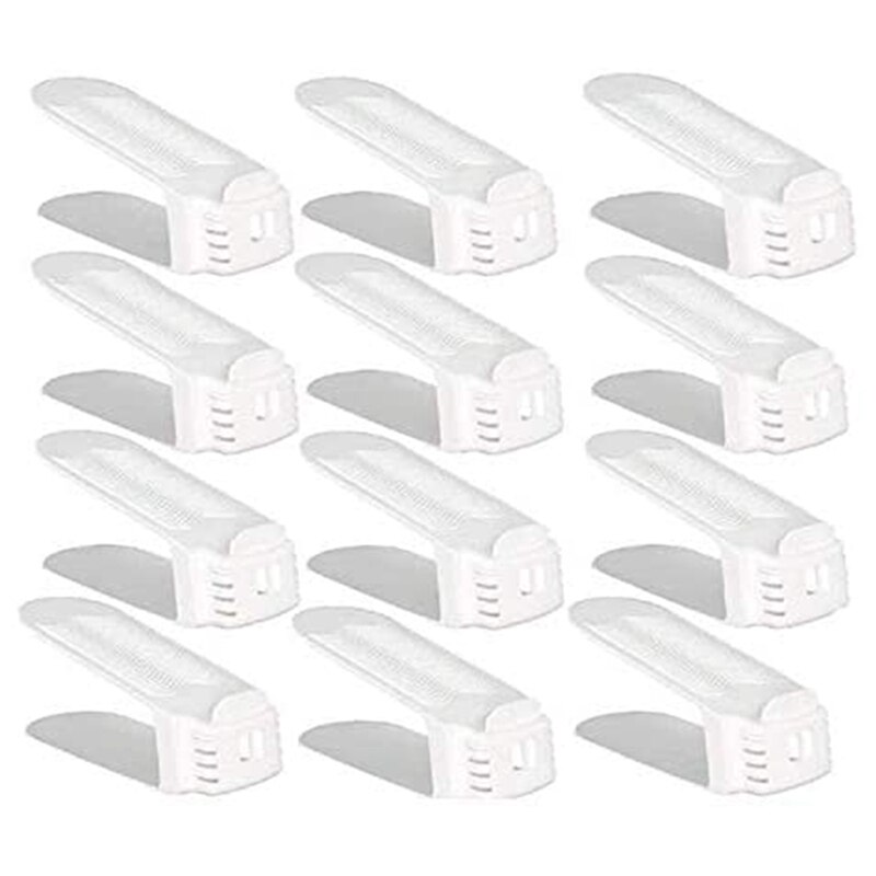 CiBiZi Clear Shoe Slots Organizers 20Pack Shoe Stacker Organizer for Closet Shoe Stackers for a Pair of Shoes Shoe Display Shelf Shoe Rack Holders Space Saver Organizador de Zapatos (Clear