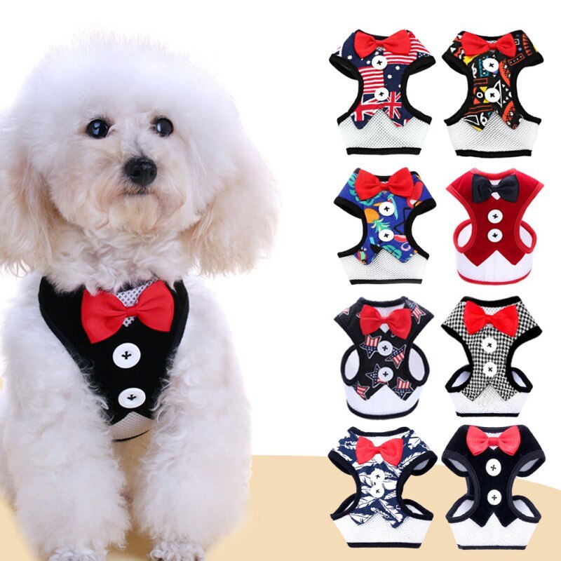 Mode Strik Dog Harness Met Leash Set Voor Hond Verstelbare Puppy Borst Hond Harness Leads Set Voor Kleine Medium Huisdier accessoires