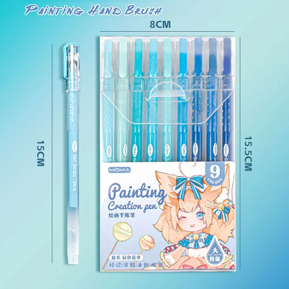Hochwertiger Textmarker in 9 Farben zum Zeichnen/Malen/Graffiti-Lernen, Marker, Aquarellstift, Kunst, Schreibwaren, Sammelalbum
