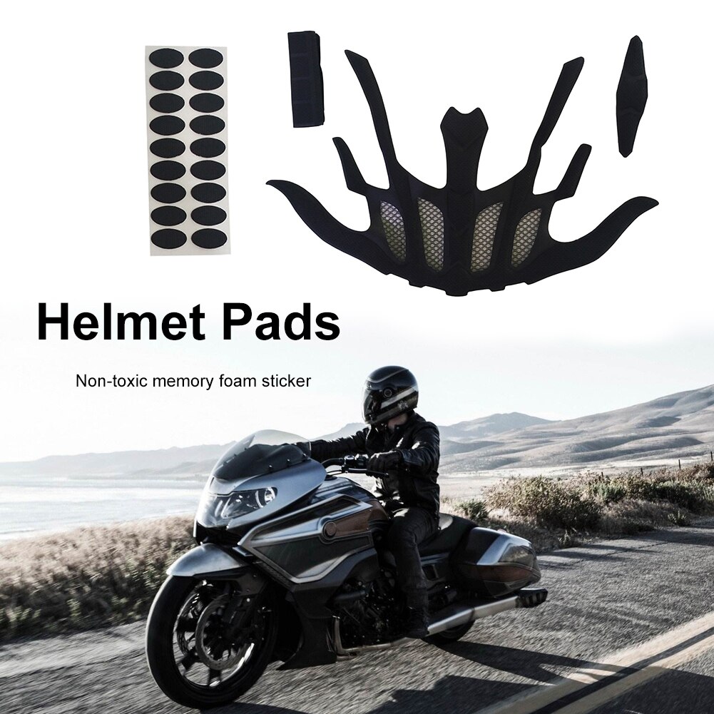 Kit de coussinets en mousse de rembourrage intérieur pour casque, éponge de doublure scellée pour moto, vélo, véhicules électriques, accessoires de cyclisme