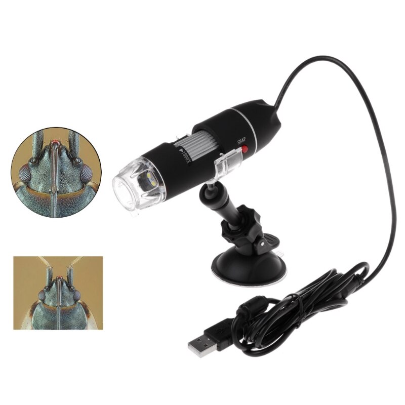 Portable Digital USB Microscope Camera 1000X 8 LED Light Handheld Suction Tool
