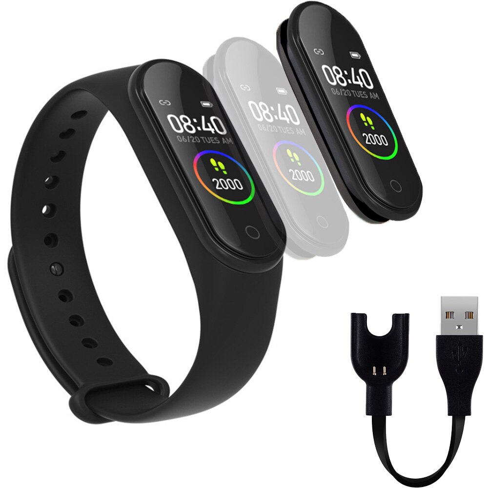 Reloj M4 Smart Band Stappenteller Armband Fitness Tracker Smart Horloge Hartslag Bloeddruk Smartband Horloge Amazfit