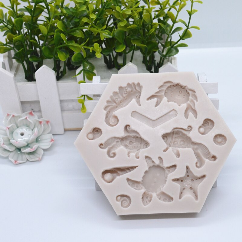 Tartaruga di cavalla Pesci Rossi stella marina silicone Stampo in Resina FAI DA TE Torta Al Cioccolato mousse dolce Fondente Della Muffa Della Cucina di Cottura Strumento di Decorazione