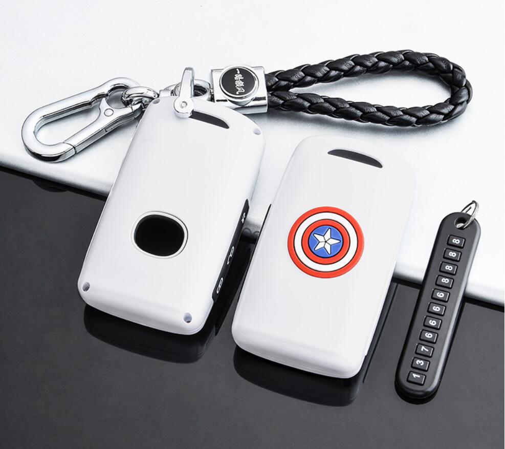 Auto abs sleutelhoes tas voor mazda 3 alexa  cx4 cx5 cx8 3 knoppen afstandsbediening sleutel beschermhoes auto styling