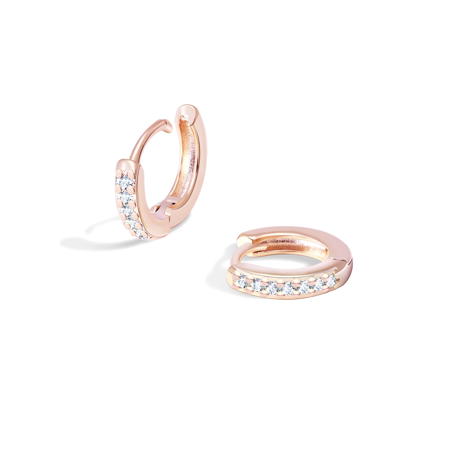 OUFER Orecchini A Luna Per Cartilagine – Acciaio 316L Con CZ, Misura 16G 6mm, Tragus Helix