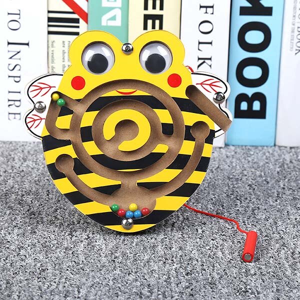 Montessori Materials Educational Wooden Toys for Children Early Learning Preschool Teaching Magnetic Maze Labyrinth Brain Teaser: 012