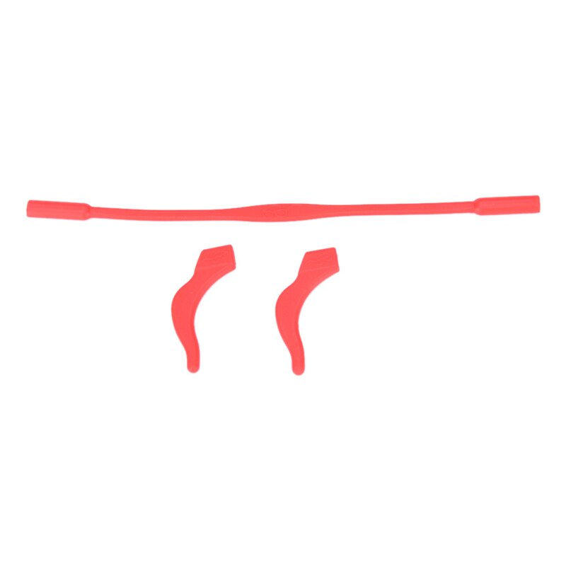 3 uds. Lentes de silicona para gafas, correa de gafas, soporte para niños, soporte para lentes, cuerda: Rojo