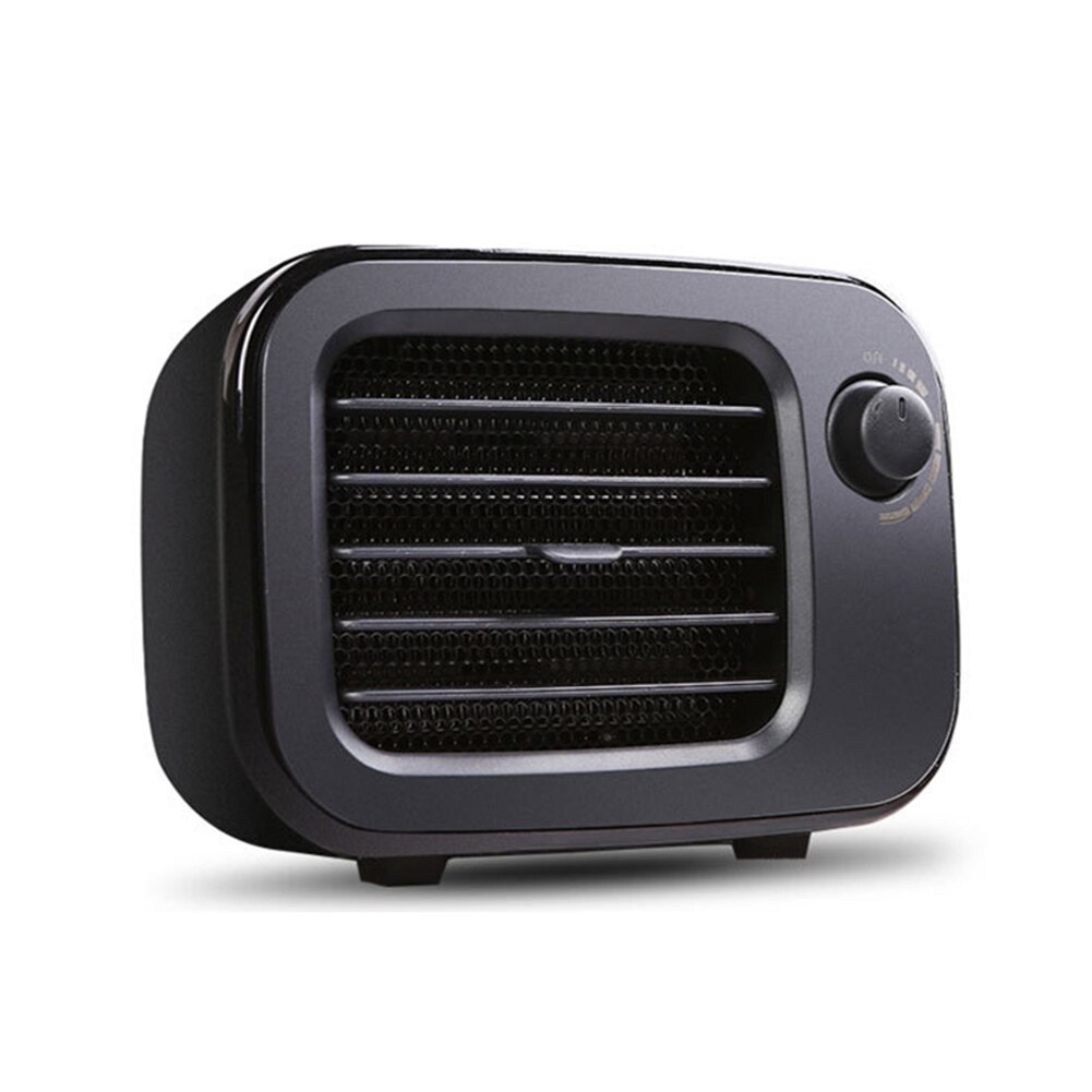 Mini Desktop Ceramic Electric Heater Portable Energy Saving Smart Constant Temperature Heater for Home Office HFing: Black / 50 W