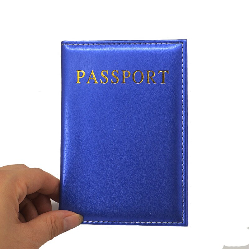 Universal Travel Passport Cover Women Pu Leather Cute Pink Holder Passport Lovely Girl Pasaport Case Travel Covers for passports: Blue