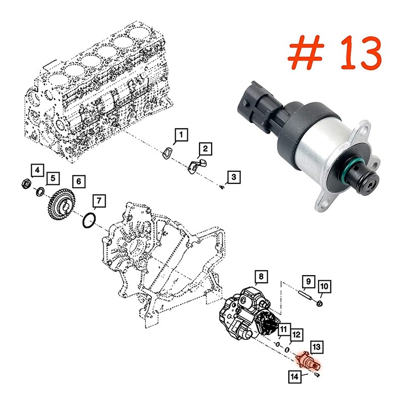 Fuel Pressure Control Valve Actuator Regulator 68005241AA 0928400642 for Dodge Ram 2500 3500 Cummins 6.7L L6