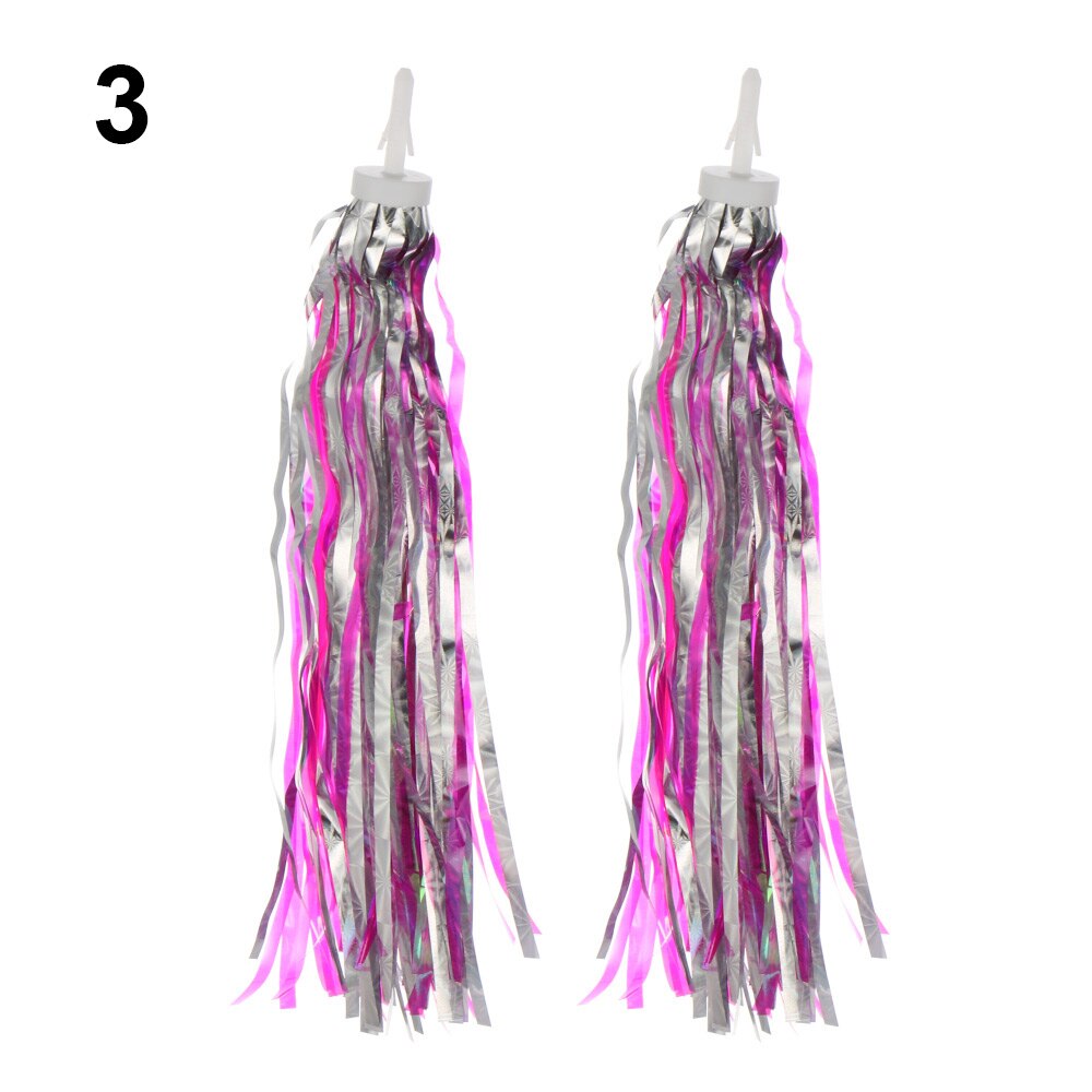 2Pcs 14cm Colorful Bike Cycling Tricycle Handlebar Tassels Kids Streamers Tassel Outdoor Sports Bike Decoration Accessories: 3