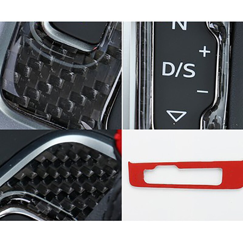 for A3 S3 Carbon Fiber Console Gear Shift Box Panel Display Sns Cover Trim Decorative Car Accessories