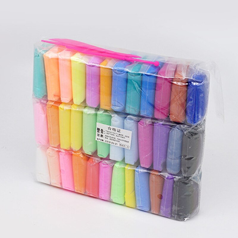 36 Kleuren Set Super Lichte Klei Met 3 Tool Air Droog Kids Slimes Plasticine Klei Handgemaakte Educatief 5D Speelgoed voor Kinderen: Default Title