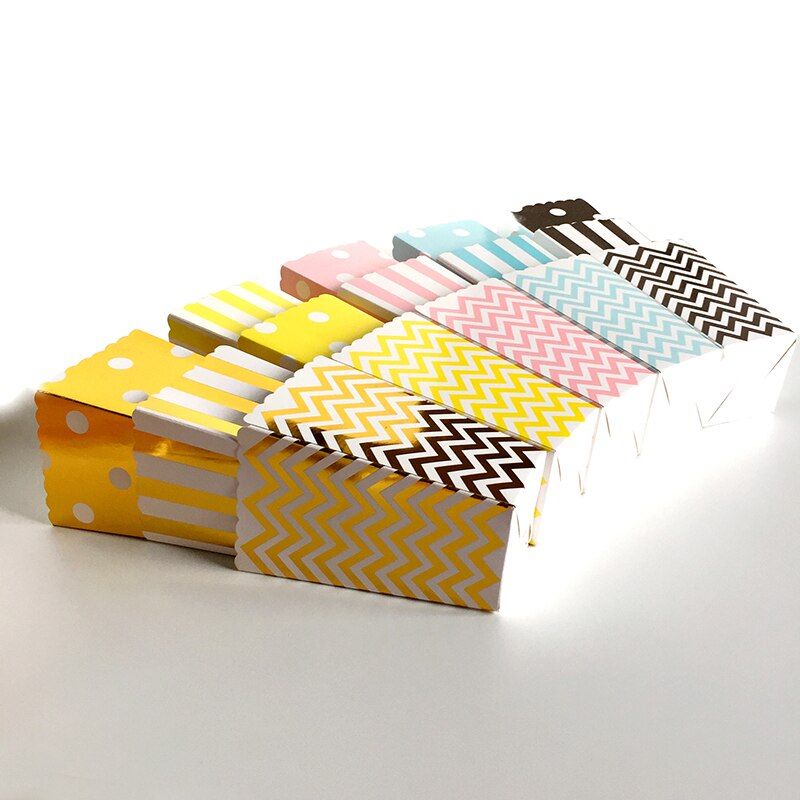 6Pcs Rose Goud Papier Popcorn Party Popcorn Dozen Goud Zilver Pop Corn Snoep/Sanck Dozen Bruiloft Verjaardag Movie party Servies