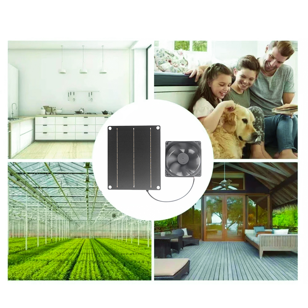6V 6W Solar-Abluftventilator, wasserdichter Mini-Ventilator, Solar-Dach-Ventilator, Dach-Abluftventilator für Hunde, Hühnerstall, Wohnmobil, Gewächshausventilator